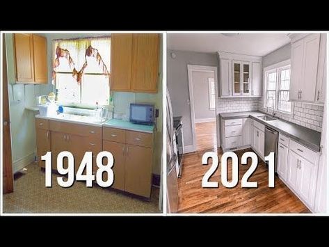 #kitchenideas #kitchentips #kitchenrenovation House Remodeling Ideas On A Budget, Old Kitchen Makeover, Cheap Kitchen Renovations, New Kitchen Cabinet Doors, Old Kitchen Remodel, Old Houses Renovation, Cheap Kitchen Remodel, Home Remodel Before And After, Galley Kitchen Remodel