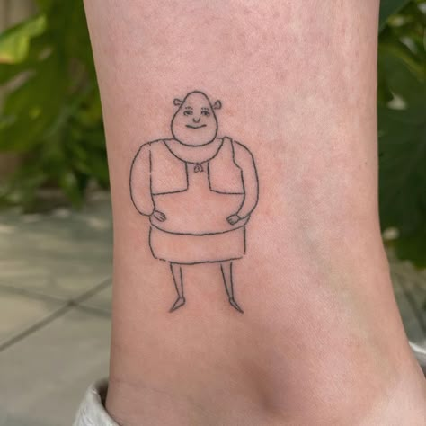 Handpoked Tattoos on Instagram: “Say hello to tiny Shrek!!!!! Thank you Rachel, and you’re welcome to the rest of the internet.” Shrek Tattoo, Canada Tattoo, Tattoo Toronto, Stick Poke Tattoo, Handpoke Tattoo, Hand Poked Tattoo, Canada Toronto, Poke Tattoo, Stick And Poke