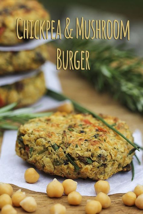 Chickpea & Mushroom Burger (vegan, gluten-free) – Kind Earth Chickpea Mushroom, Vegan Mushroom Burger, Mushroom Burger Recipe, Mushroom Burgers, Mushroom Burger, Vegan Burger, Veggie Burgers, Vegan Burgers, God Mat