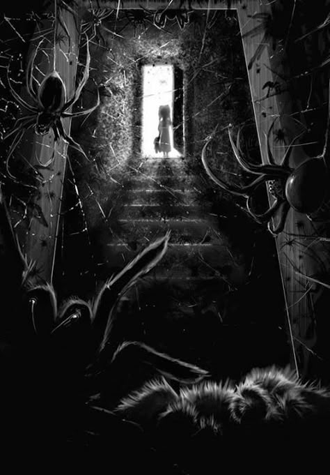 . Baba Jaga, Spiders Scary, Fear Of The Dark, Spider Art, Dark And Twisted, The Crow, Dark Art Illustrations, Scary Art, Poster Designs