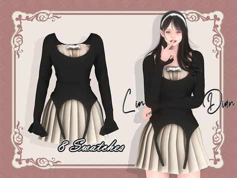 Sims 4 Cc Bow Accessory, Sims 4 Bow Cc, Sims 4 Ballerina Cc, Sims 4 Japanese Cc Clothes, Cc Sims 4 Clothing For Women, Sims 4 Girl Clothes, Sims Cc Clothes Women, The Sims Resource Clothing, The Sims Resource Cc