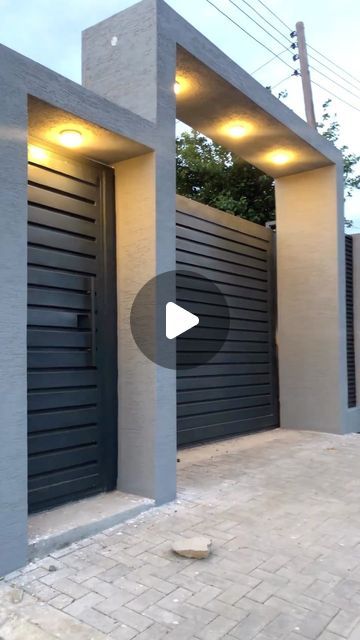 Single Gate Design Modern, House Fence Design Gates, Villa Fence Wall Design, Small Gate Design Modern, Gate Fence Ideas, Front Gate Design Front Gate Design Modern, Gate Fence Design, Gate And Fence Design, House Front Gate Design