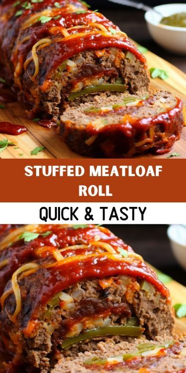 STUFFED MEATLOAF ROLL Meat Rolls Beef, Meatloaf Roll, Italian Meatloaf Recipes, Thanksgiving Menu Ideas Southern, Stuffed Meatloaf, Italian Meatloaf, Hamburger Dishes, Southern Thanksgiving, Homemade Meatloaf