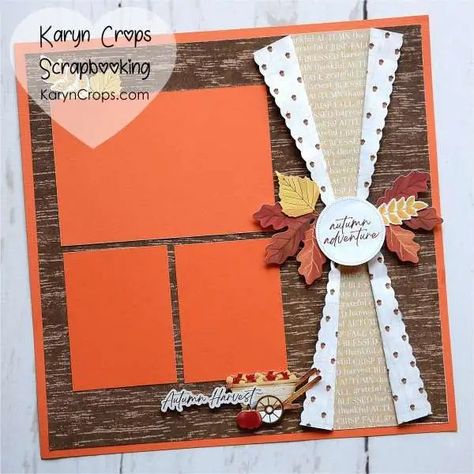 12 Autumn Harvest Scrapbook Layout Ideas – Scrap Booking Autumn Scrapbook Layouts, Thanksgiving Scrapbook Layouts, Autumn Scrapbook, Scrapbooking Retreats, Fall Scrapbook Layouts, Scrapbook Design Layout, Scrapbook Borders, Picture Layouts, Creative Memories Scrapbooking