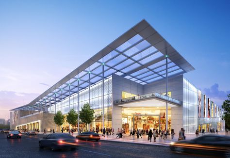 CGarchitect - Professional 3D Architectural Visualization User Community | Shopping Mall Shopping Mall Design, Mall Facade, Retail Facade, Retail Architecture, Shop Facade, Mall Design, 3d Architectural Visualization, Interior Vintage, Centre Commercial