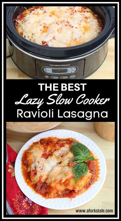 Slow Cooker Million Dollar Spaghetti, Lazy Lasagna Crockpot, Camper Recipes, Slow Cooker Ravioli Lasagna, Ravioli Lasagna Recipe, Slow Cooker Ravioli, Crockpot Ravioli, Slow Cooker Pasta Recipes, Magical Slow Cooker