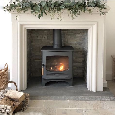 Woodburning Stove Fireplace, Fireplace Showroom, Wood Burner Fireplace, Wood Burning Stoves Living Room, Log Burner Fireplace, Log Burner Living Room, Front Room Decor, Victorian Living Room, Wood Stove Fireplace