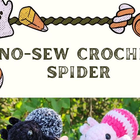 Bunny's Creations on Instagram: "Free No-Sew Crochet Spider Pattern! 🕷 The perfect spooky plush to add to your table this Halloween season 👻   Please  tag me if you use this pattern, I would love to see the spidey friends joining you this Halloween 🤩  #crochet #freepattern #crochetpattern #crochetfreepattern #freecrochetpattern #crochetspider #Spider #freepatterns #halloween #halloweenideas #marketideas #marketprep #freehalloweenpattern" Free Spider Crochet Pattern, Spider Crochet Pattern, Crochet Spider, Spider Pattern, Crochet Eyes, Halloween Crochet, Halloween Spider, Free Halloween, Crochet Squares