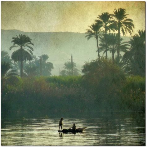 Nile fishermen Egyptian Countryside, Egyptian Landscape, Cold Porcelain Tutorial, River Nile, River Pictures, Marina Abramovic, Nile River, Boat Painting, Painting Subjects