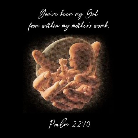 Bible scripture verse art quote You've been my God from within my mother's womb Psalm 22, Bible Psalms, Bible Quotes Images, Life Is Precious, Jesus Christus, Bible Truth, Favorite Bible Verses, Jesus Is Lord, God Jesus