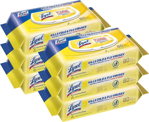 Lysol Disinfectant Handi-Pack Wipes, Multi-Surface Antibacterial Cleaning Wipes, for Disinfecting and Cleaning, Lemon and Lime Blossom, 480 Count (Pack of 6) Lime Blossom, Lysol Wipes, Trash Bag, Beach Inspired, Cleaning Wipes, Beach House, Blossom, Lemon, Health