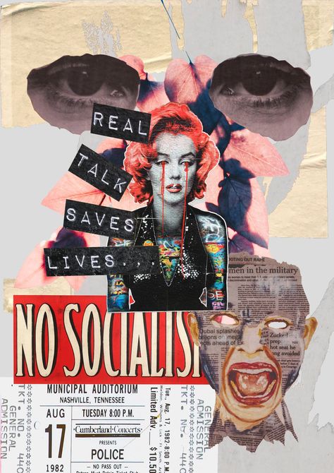 Activist Collage Art, Dadaism Art Ideas, Dadaism Collage, Punk Collage, Multi Cultural Art, Magazine Cover Ideas, Social Media Art, Collage Kunst, Collage Art Projects