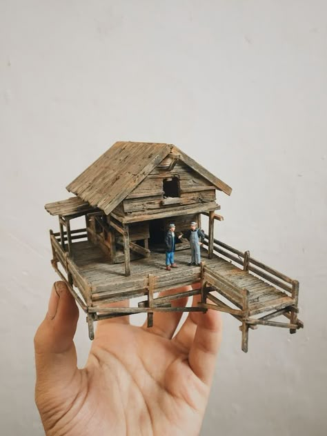 Cardboard Diorama Ideas, Diorama Ideas Models, Miniature Houses Model, Cardboard Diorama, Miniature Model Making, Diorama House, Diaroma Ideas, Building Miniature, 3d Diorama