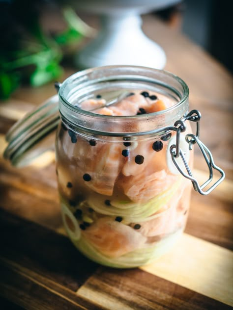 Pickled Fish Recipe, Danish Recipes, Wild Kitchen, Canned Salmon Recipes, Finnish Recipes, Homemade Flatbread, Apple Glaze, Seasonal Cooking, Seed Bread