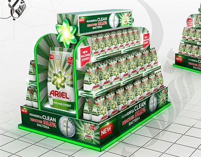 Floor Display Design, Ariel Detergent, Posm Display Design, Posm Display, Store Display Design, Cardboard Display Stand, Air Plain, Pallet Display, Pos Design