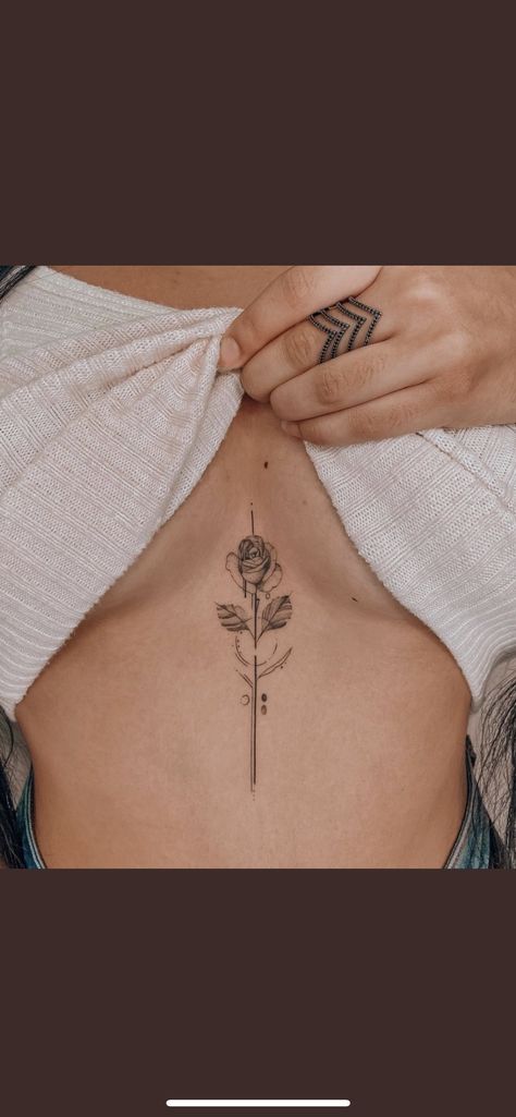 Chest Tattoo Rose, Chest Tattoo Flowers, Rose Chest Tattoo, Rose Tat, Flower Tat, Funky Tattoos, X Tattoo, Tattoo Rose, Chest Tattoos For Women