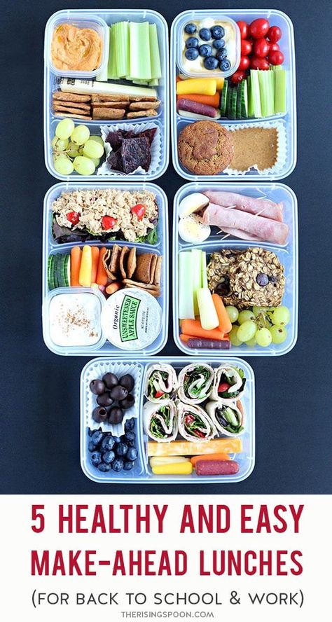 Need some quick, simple, and healthy lunches for back to school or work? I'm sharing 5 cold lunch box ideas that contain a good mix of protein, carbs & fats, along with fresh fruits & veggies to keep everyone full & satisfied. Make them ahead of time so lunchtime is budget-friendly and stress-free. Protein Lunch Box Ideas, Road Snacks, Lunch Ideas For Work, Cold Lunch, Healthy Lunches For Work, Easy Lunch Boxes, Cold Lunches, Healthy Lunch Ideas, Easy Healthy Lunches