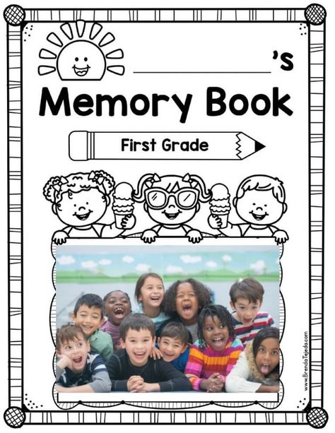 Pre K Memory Book Ideas, Student Memory Book, Class Memory Book, Memory Binder, Preschool Portfolio, Memory Book Cover, Memory Book Kindergarten, School Year Memories, Countdown To Summer