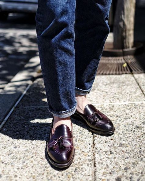 BARBARAPPA Alden Tassel Loafers, Alden Loafer, Loafers Outfits, Alden Shoes, Loafers Outfit, Man Dressing Style, Tassel Shoes, Mode Costume, Street Style Outfits Men