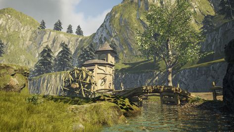 ArtStation - The Legend Of Zelda Ordon Village Remake Ordon Village, Zelda Twilight Princess, Building Art, Twilight Princess, My School, Breath Of The Wild, The Legend Of Zelda, Low Poly, Fantasy World