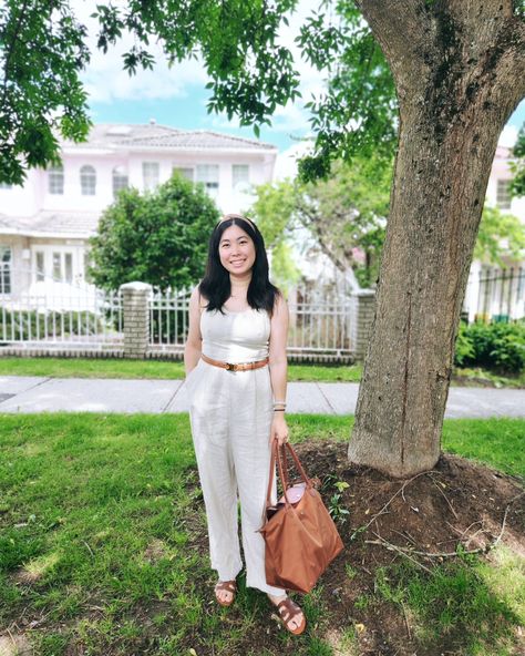 Brunch fit for Canada Day long weekend 🥞☕️ I said goodbye to the @longchamp le pliage bag after university, only for it to make a comeback as the ultimate mommy bag. I love the cognac colour! My old one was navy. Jumpsuit: @oldnavy Shoes: @sam_edelman Bag: @longchamp Belt: @celine Necklace: @swarovski . . . . . #vancouver #yvrblogger #vancouverblogger #vancouverfashion #canadianbloggers #vancouverblog #lifestyleblogger #lbloggers #mommyblogger #fashionblogger #fashionblog #momblog #lifesty... Longchamp Cognac, Celine Necklace, I Say Goodbye, Vancouver Fashion, Longchamp Bag, Mommy Bag, Mommy Blogger, Old Ones, Mom Blogs