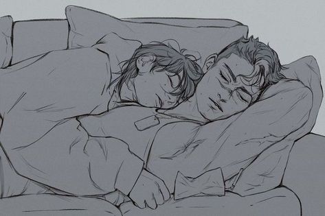 Sleeping Drawing, Couple Poses Drawing, Futurisme Retro, Couple Sketch, Can't Sleep, Have Inspiration, 캐릭터 드로잉, When You Sleep, Arte Sketchbook