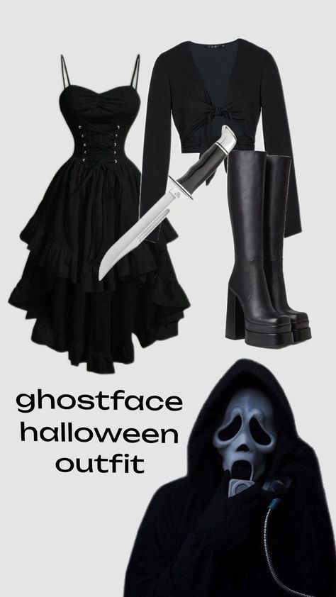 #halloween #ghostface #scream #outfit #fyp Ghostface Outfit, Ghostface Costume, Scream Costume, Scream Ghostface, Scream Halloween, Ghostface Scream, Halloween Costume Outfits, Ghost Faces, Halloween Outfits