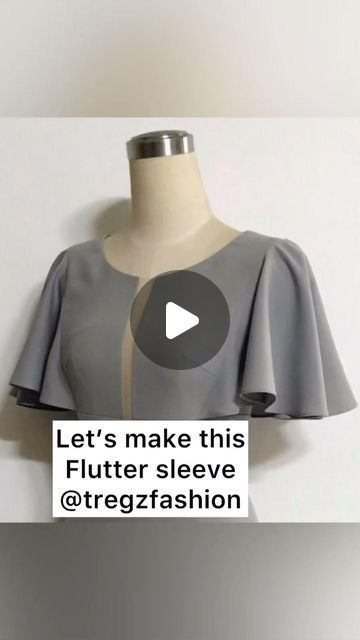 Flutter Sleeve Pattern Free, Diy Dress Sleeves, How To Make A Flutter Sleeve, How To Make Butterfly Sleeves, Diy Sleeves On Dress, Sewing Sleeves Pattern, Butterfly Sleeves Pattern, Drafting Sleeves, Butterfly Sleeve Pattern