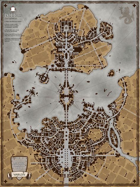 Fantasy City Map, Fantasy Map Making, Dnd World Map, Map Making, Fantasy World Map, Map Projects, Tabletop Rpg Maps, Fantasy Maps, Rpg Map