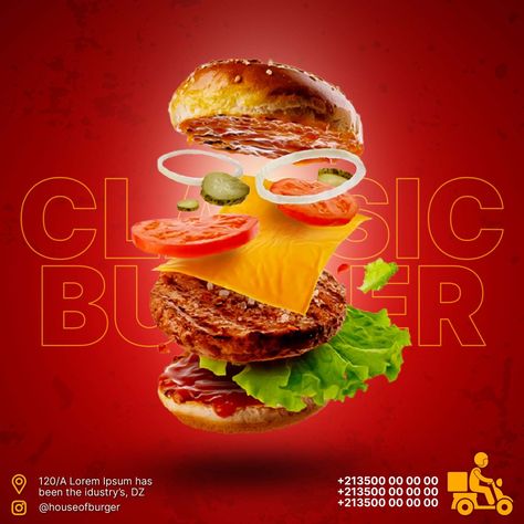 Burger Ads Creative, Burger Creative Ads, Burger Creative, Food Motion, Burger Ads, Burger Logo, Classic Burger, Ad Photography, Photography Graphic Design