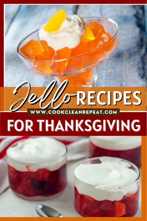 Looking for new jello recipes for Thanksgiving? This post will not disappoint! Whether it’s for the kids or the adults, there are awesome jello recipes to impress everyone! How To Make 1 2 3 Jello, Jello Thanksgiving Salad, Jello Gelatin Recipes, Orange Jello Mold Recipes, Thanksgiving Congealed Salad Recipes, Jello Salad Recipes Thanksgiving, Pear Jello Salad Recipes, Cranberry Salad Recipes With Jello Mandarin Oranges, Thanksgiving Desserts Easy Jello