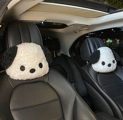 2pcs/set Cute Pochacco Auto Car Neck Headrest Pillow Super Soft Seat Pillows | eBay Fuzzy Wheel Cover, Cute Car Interior Aesthetic, Exterior Car Decorations, Car Seat Decor, Car Keychain Accessories, First Car Decorations, Boyfriend Car Gifts, Car Stuffed Animals, Car Headrest Pillow