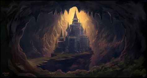 Castle In A Cave Sunless Citadel, Cave House, Fantasy Homes, House Map, Sophomore Year, Fantasy Artwork, Fantasy Landscape, Antelope Canyon, Fantasy Art