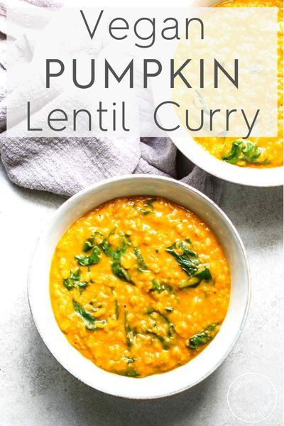 Pumpkin Lentil, Spinach Lentil, Curry With Spinach, Pumpkin Spinach, Pumpkin Recipes Dinner, Gluten Free Pumpkin Recipes, Vegan Pumpkin Recipes, Recipes Savory, Pumpkin Recipes Healthy