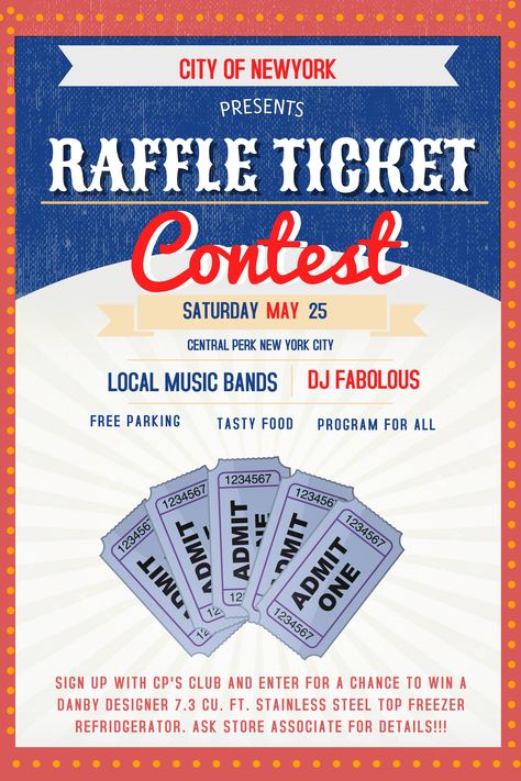 Raffle flyer/poster social media post template Raffle Ticket Poster, Christmas Raffle, Raffle Flyer, Band Flyer, Raffle Tickets Printable, Contest Poster, Dc Trip, Fundraiser Flyer, Flyer Free