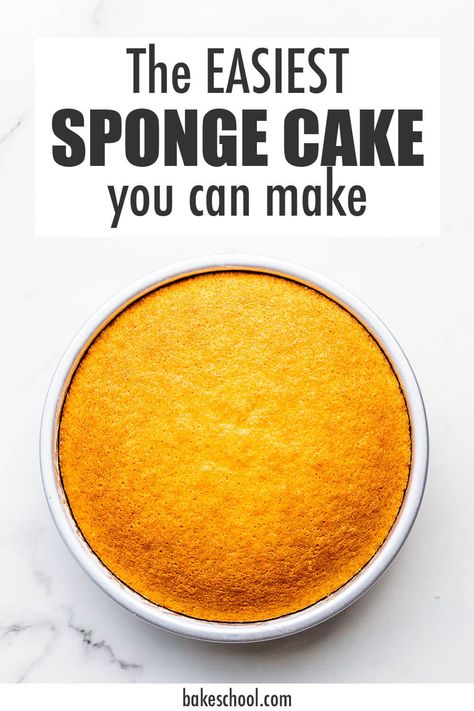 Basic Sponge Cake Recipe How To Make, Easy Sponge Cake Recipe Vanilla, Quick Sponge Cake Recipe, Sponge Cake Recipes Easy, Sponge Cakes Easy, Easy Sponge Cake Recipe Simple, How To Make Sponge Cake, Easiest Cake Recipes, Easy Cake Recipes Simple