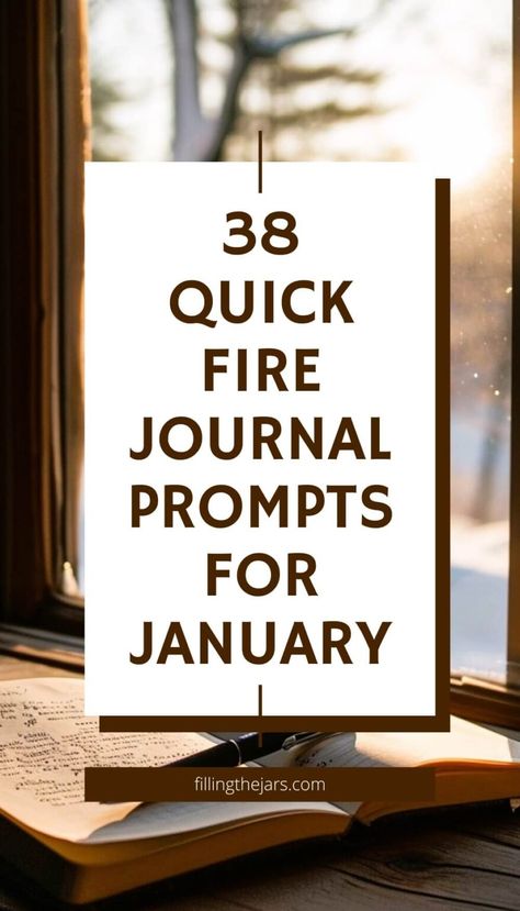 Need a way to make journaling a daily habit without a huge time commitment? This list of 38 quick-fire journal prompts is perfect for January. These quick and easy prompts are designed to ignite your creativity and offer bite-sized journaling opportunities. Quick journaling prompts provide writing inspiration with themes of New Year goals and reflections on the winter season. Get ready to enhance your January daily journaling experience with these dynamic and engaging prompts! Journal Prompts For January, November Journaling, January Journaling, January Journal Prompts, November Writing Prompts, Journal Prompts For Adults, Gratitude Prompts, Daily Journaling, Writing Topics