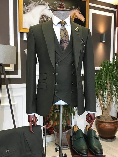 Suit Slim Fit BOJONI Green Suit Men, Groom Tuxedo Wedding, Tuxedo Wedding Suit, Green Wedding Suit, Green Tuxedo, Groom Tuxedo, Slim Fit Tuxedo, Lapel Jacket, Men Suit