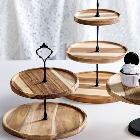 Faster shipping. Better service Wooden Cupcake Stands, Rustic Cupcakes, Metal Bowls, Tiered Tray Stand, Handmade Wooden Bowls, Tray Cake, Cupcake Tiers Stand, Wooden Fruit, Wooden Trays