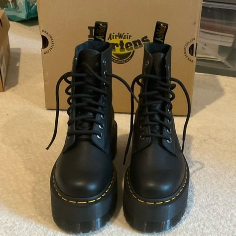 Dr Martens 1460 Pascal Max Leather Platform Boots Black Pisa Dr Martin Platform Boots, Platform Black Doc Martens, Platform Doc Martens Boots, Dr Marten Boots Platform, Black Platform Doc Martens, Dc Martens Platform, Doc Martens Platform Boots, Dc Martens Boots, Vest Types