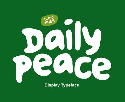 Daily Peace Display Font Free Typography Fonts, Popular Free Fonts, Font Love, Cool Handwriting Fonts, Letter Fonts, Free Commercial Fonts, Business Fonts, Free Typeface, Commercial Use Fonts