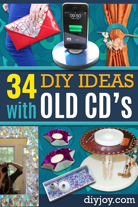 Diy Gifts For Birthday, Dvd Craft, Crafts With Cds, Birthday Ideas For Girls, Cd Recycle, Old Cd Crafts, Mosaic Coasters, Cd Project, Jewelry Room