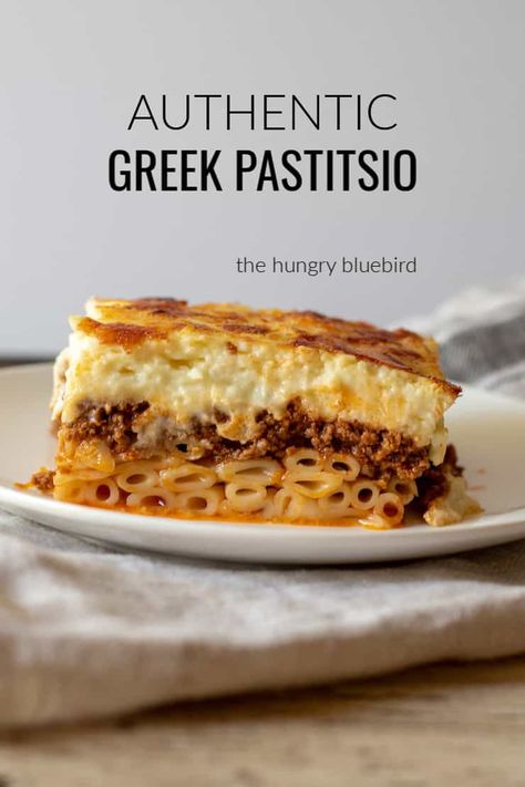 Authentic Pastitsio Recipe, Ground Beef Ragu, Kasseri Cheese, Lasagna Layers, Greek Pastitsio, Greek Lasagna, Cheese Noodles, Beef Ragu, Greek Pasta