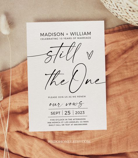 Wedding Vowels, Marriage Stills, Wedding Anniversary Party Invitations, Wedding Vow Renewal Ceremony, Vow Renewal Invitations, Still The One, Vowel Renewal, Anniversary Party Invitations, Renewal Wedding