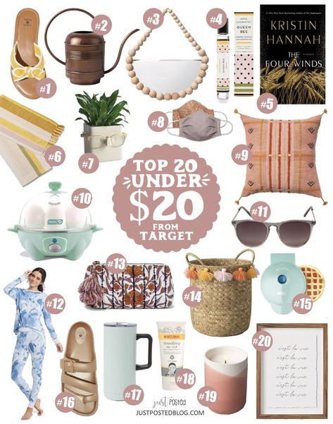 20 finds all under $20 from Target. Perfect Gift ideas for her! If you love shopping or browsing at Target, this post is for you. This guide has new arrivals perfect for spring. Target Gift Ideas, Gifts Under 20 Dollars, Target Favorites, Target Gifts, 20 Dollars, Gift Ideas For Her, 20 Gifts, Teacher Christmas Gifts, Teacher Christmas