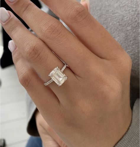 Square Shaped Ring, Rectangle Shaped Engagement Rings, Emerald Engagement Ring Diamond Band, Rectangle Cut Wedding Ring, Diamond Rectangle Ring, Unique Rectangle Engagement Rings, Wedding Rings Rectangular, Rings Engagement Rectangle, Rectangular Ring Engagement