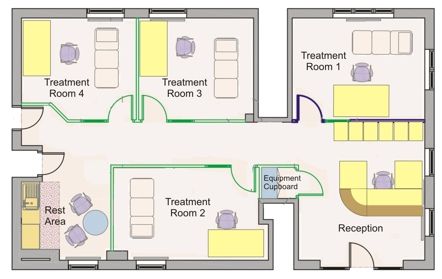 Facilities - Witney Health Professionals Physical Therapy Clinic Floor Plan, Physio Clinic, Private Clinic, Witney Oxfordshire, Therapy Clinic, Office Floor Plan, Laboratory Design, Clinic Interior, Campus Design