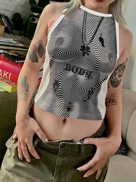 2023 Buy Screen Print Tank Top under US$13 in Tops&Tees Online Store. Free Shipping with US$69+. Check reviews and buy it today. Style: Casual/Street/Y2K/Sweet/Sexy/Punk/Hip Pop/Vintage Fabric Content: Polyester, Spandex Fit Type: Slim fit #y2k #retro #aesthetic #vintage #vintagestyle #backtoschool #backtoschooloutfits #firstdayofschooloutfit #spring #summer #summerstyle #streetstyle #outfits #ootd #trendyoutfits #fashionista #casualoutfits Street Y2k, Bodycon Floral Dress, Mini Tank Dress, Top Streetwear, Print Tank Top, Crop Top Sweater, Crop Top Blouse, Workout Tank Tops, Look Casual