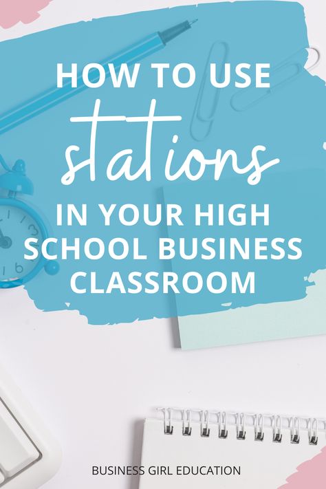 Supercharge your high school business and marketing classroom with stations! Explore the benefits, tips, and ideas for using interactive stations. Boost engagement, promote collaboration, and equip students with essential skills. Get ready for an exciting learning experience that prepares students for real-world success! #HighSchoolEducation #BusinessClassroom #MarketingClassroom #InteractiveLearning #StudentEngagement #Collaboration #SkillsDevelopment #TeachingTips Student Stations In Classroom, Business Classroom Decorating Ideas, Business Classroom Ideas, High School Business Projects, Marketing Classroom Decor, High School Marketing Classroom Ideas, Marketing Classroom High Schools, Business Activities For Students, Business Teacher High School