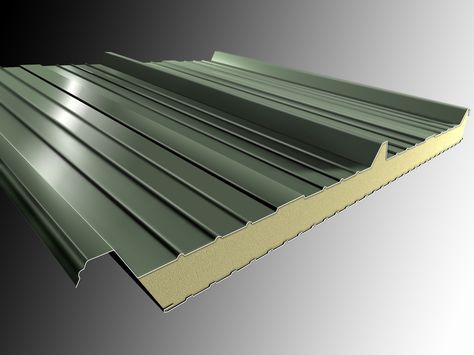 Insulated Aluminum Elite Roof Panels | Insulated metal panel for roof DELTA 3 - Isolpack Metal Building Insulation, Sunroom Kits, Building Insulation, Custom Awnings, Roof Cladding, Insulated Panels, Sun Roof, Aluminum Roof, Roofing Sheets